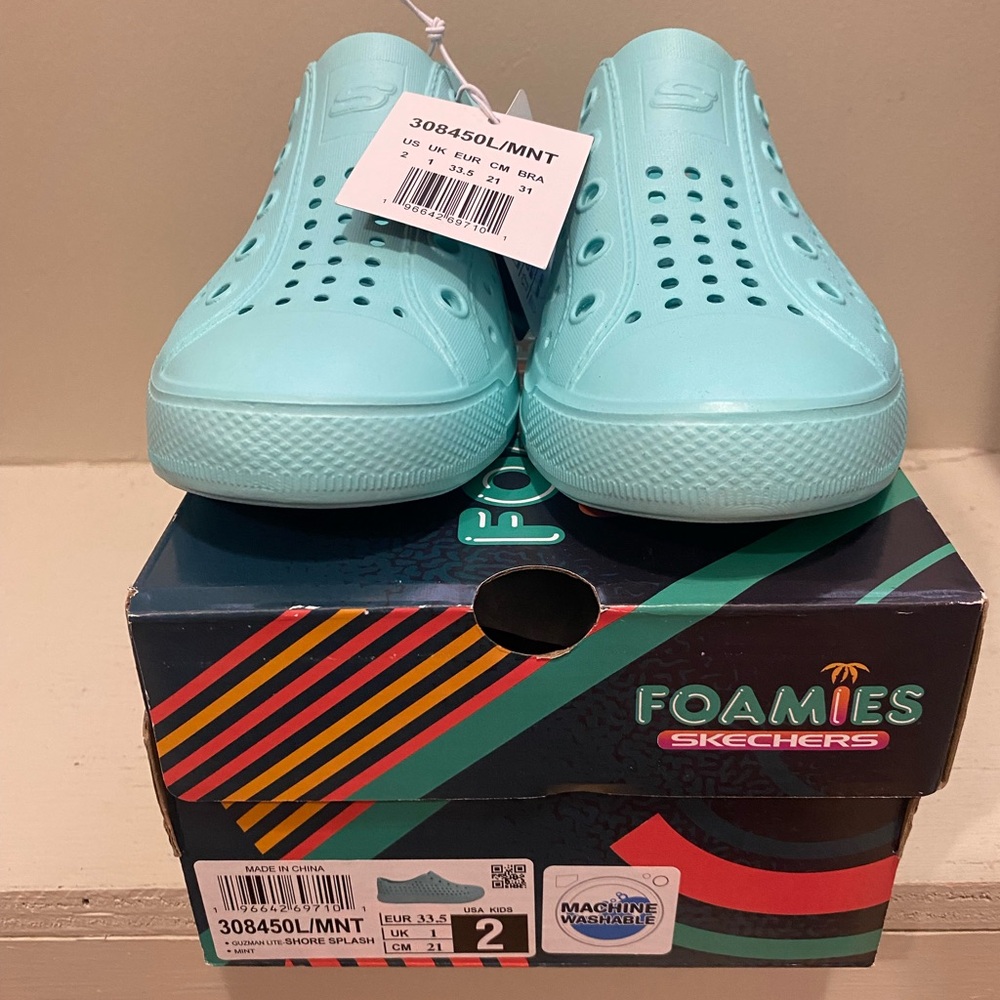 Skechers Shore Splash Kids Mint Shoes - Picture 5 of 5
